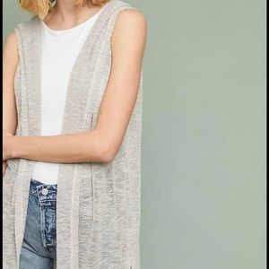 Anthropologie hooded sleeveless knit cardigan - S. Never worn